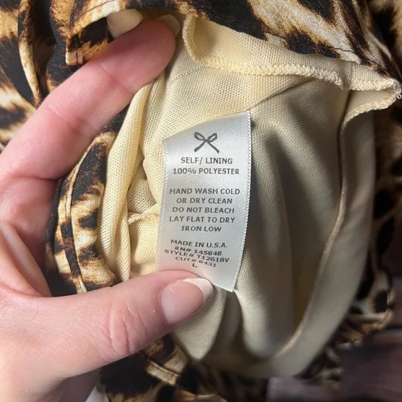 Everly Lined Cheetah/Leopard Print Tank Top (045) - Picture 5 of 8